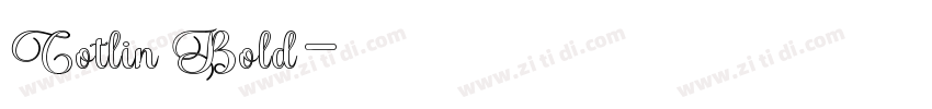 Cotlin Bold字体转换